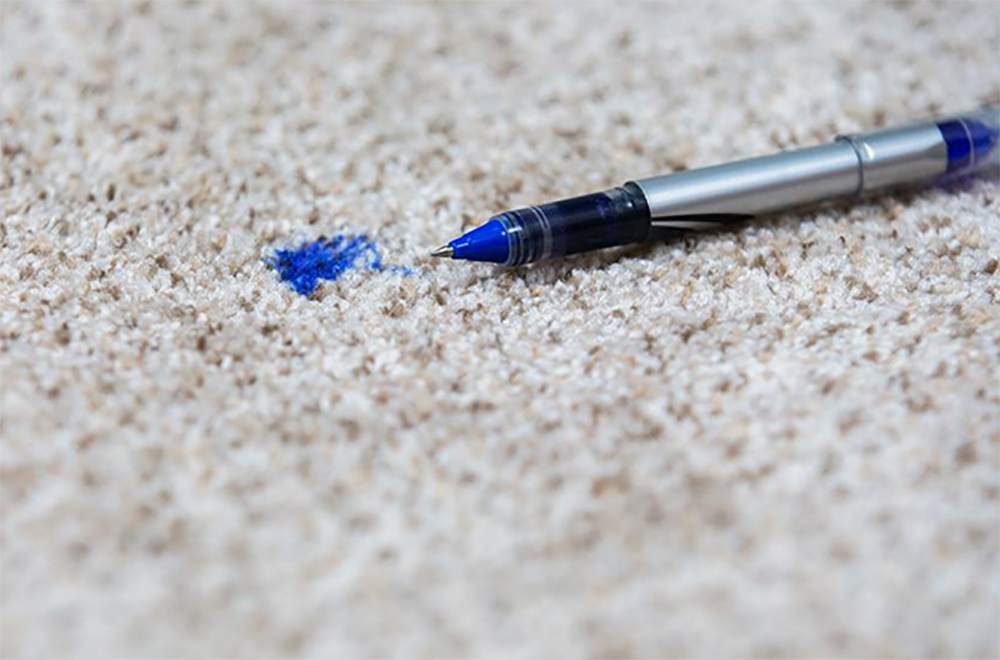 پاک کردن جوهر از روی فرش