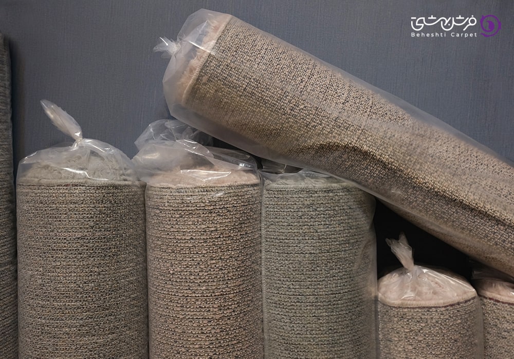 انبار کردن فرش های ماشینی و لول کردن فرش