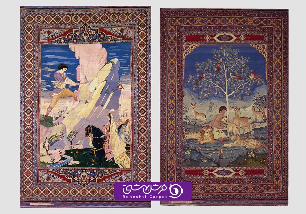 یکی از فرش های بافته شده لطیف کریموف