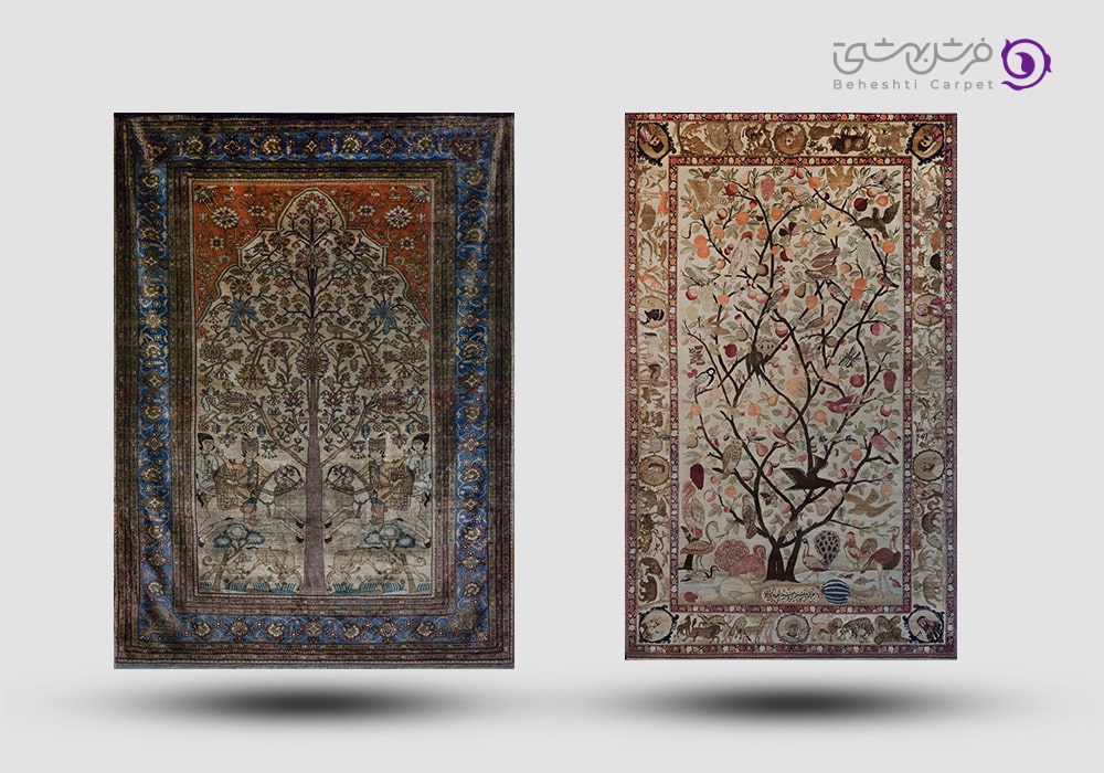 تفاوت طرح درختی با نقش درختی در فرش ایرانی