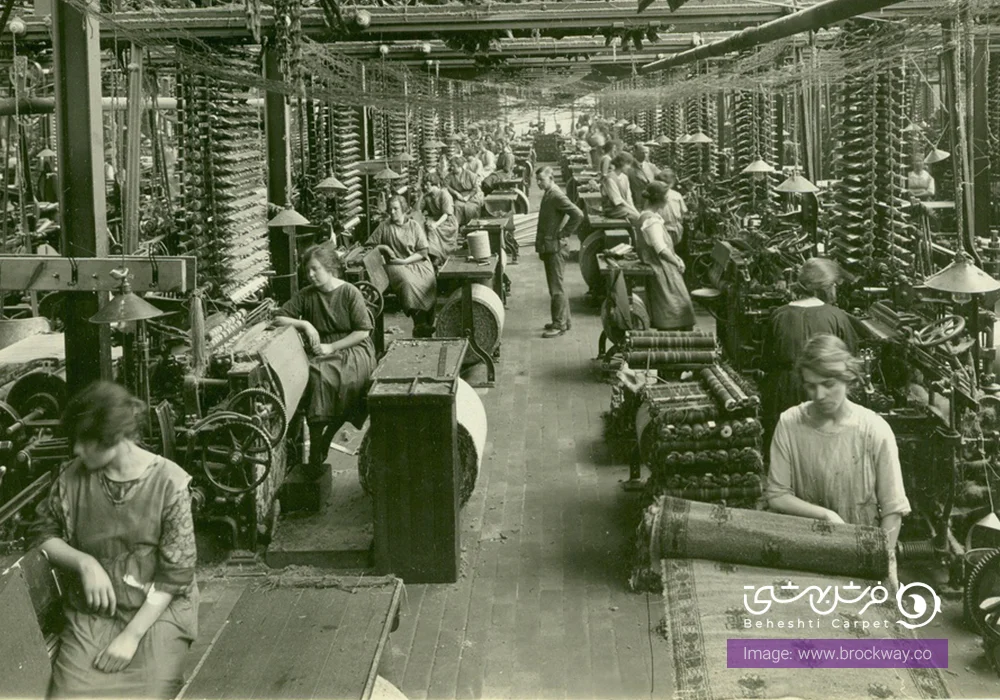 تصویری از تاریخچه فرش ماشینی در زمان قدیم