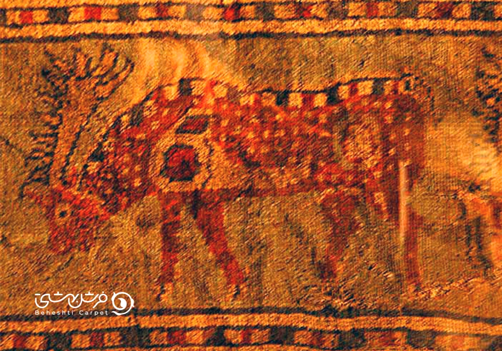 تصویر گوزن در فرش پازیریک