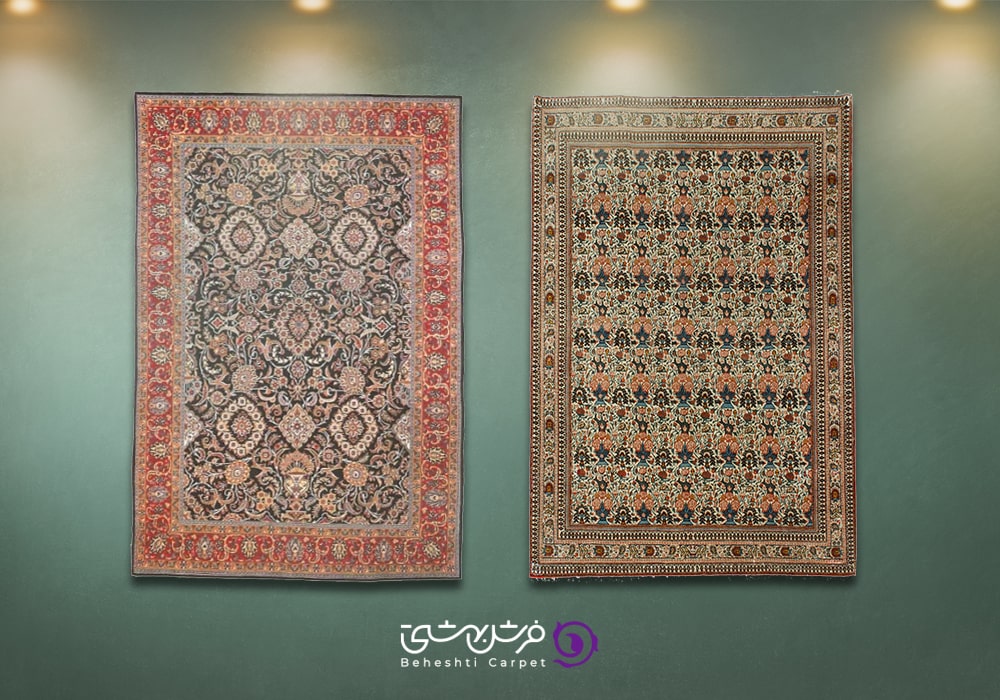 طرح و نقش فرش گلدانی