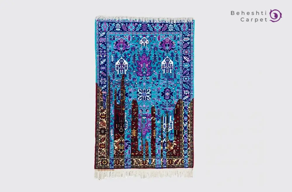 فرش تلفیق با رنگ دیجیتال