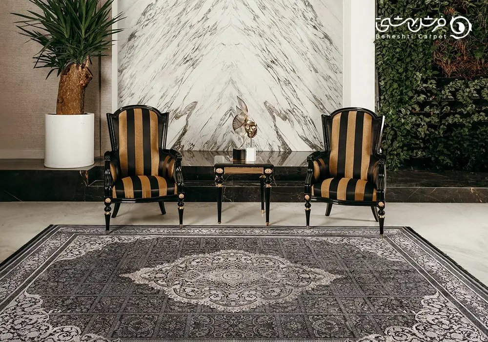 یک طرح لجک و ترنج فرش در دکوراسیون و چیدمان خانه