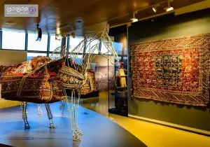 بخشی از فضای داخلی موزه ملی فرش باکو 