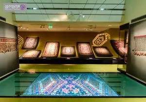 تعدادی از فرش های داخل موزه ملی فرش باکو