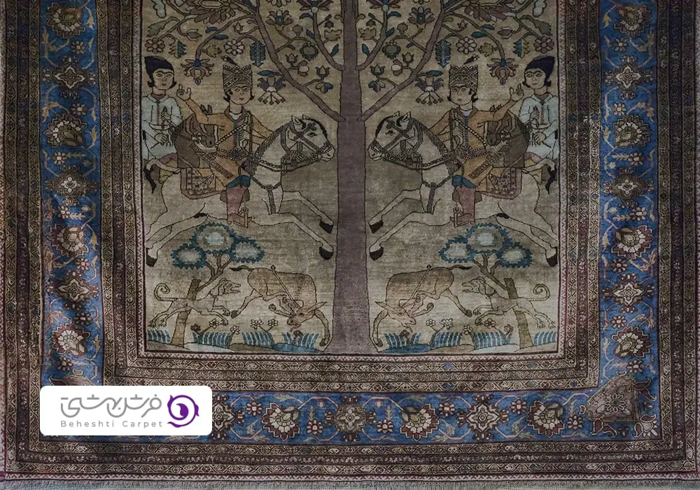 انواع طرح و نقش درختی در فرش