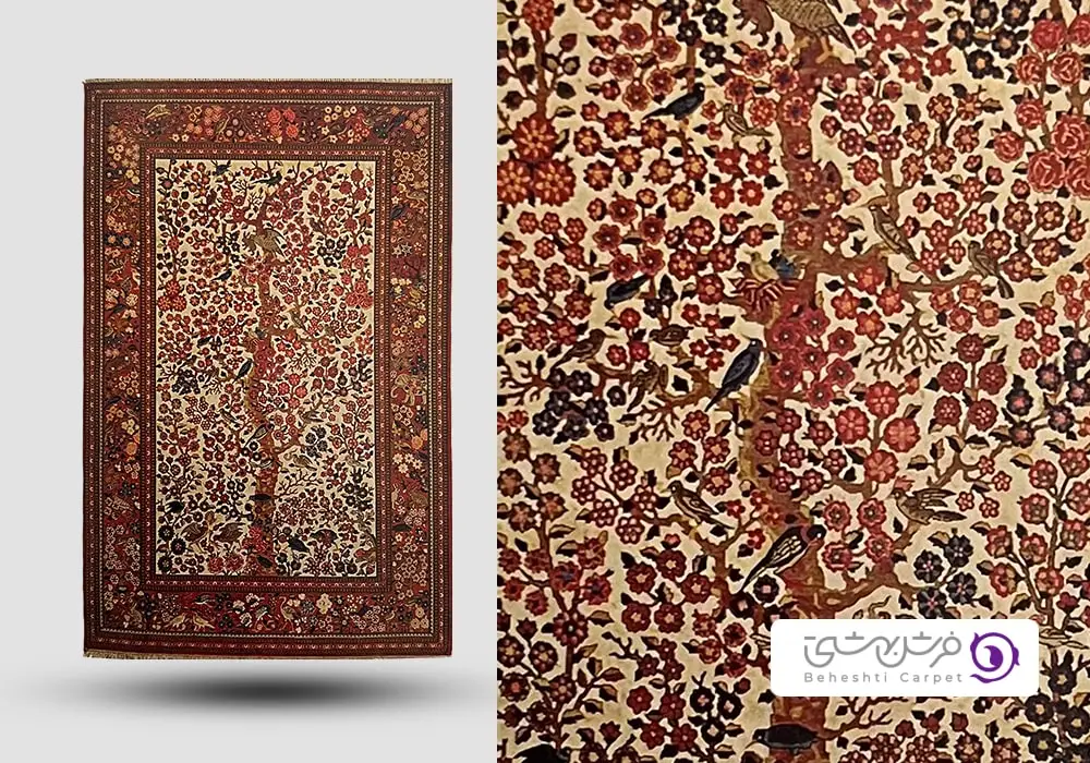 تصویر یکی از فرش های طرح درختی