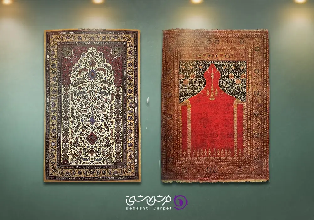 انواع طرح و نقش فرش محرابی