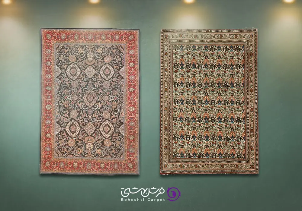 طرح و نقش فرش گلدانی