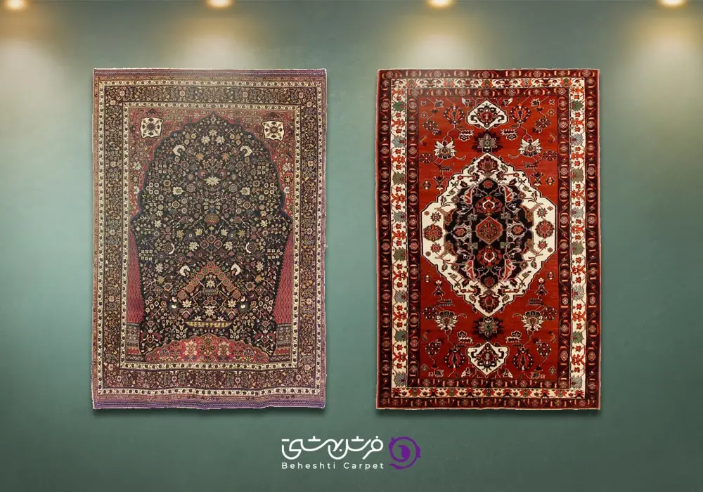 انواع طرح و نقش فرش گلدانی در موزه